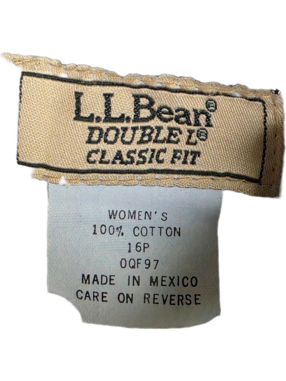 Vtg LL Bean Double L High Rise Mom Jeans 16P 100% Cotton Medium Wash Fits 14P - Picture 7 of 11